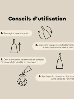Pipettes insectifuges Bio - Chiot et petit chien - 3+1 offerte