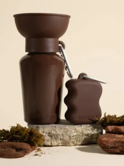 Pochette à friandises pour chien en silicone - Marron - Springer