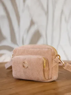 Sac de balade avec anse en velours côtelé - Beige - Floof and Cookies