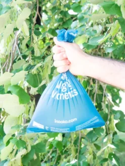 Sacs à crottes compostables pour chien - Sans parfum - 120 sacs - inooko