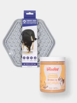 Tapis de léchage 👅 + Beurre de cacahuète pour chien 🥜