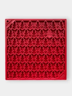Tapis de léchage pour chien et chat - Sapin rouge 🎄 - SodaPup