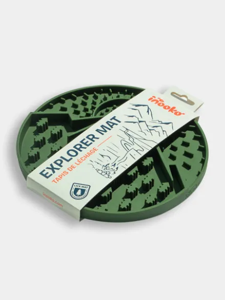 Tapis de léchage 🌄 pour chien et chat - Explorer Mat Vert - inooko
