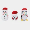 Trio de mini peluches de Noël pour chien - Festive Animals